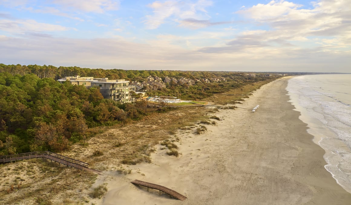 Stretch of beach at Timbers Kiawah
